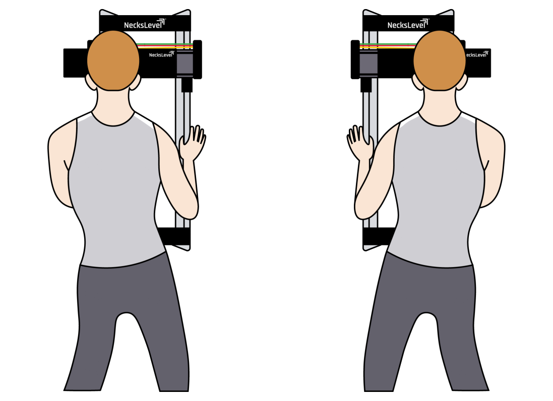 NecksLevel Icon of body shifts with wall mount