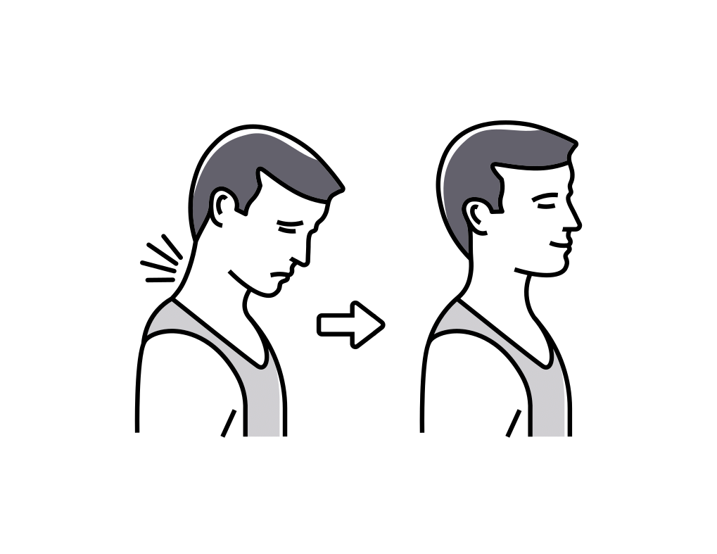 Icon of a person with neck pain seeking relief