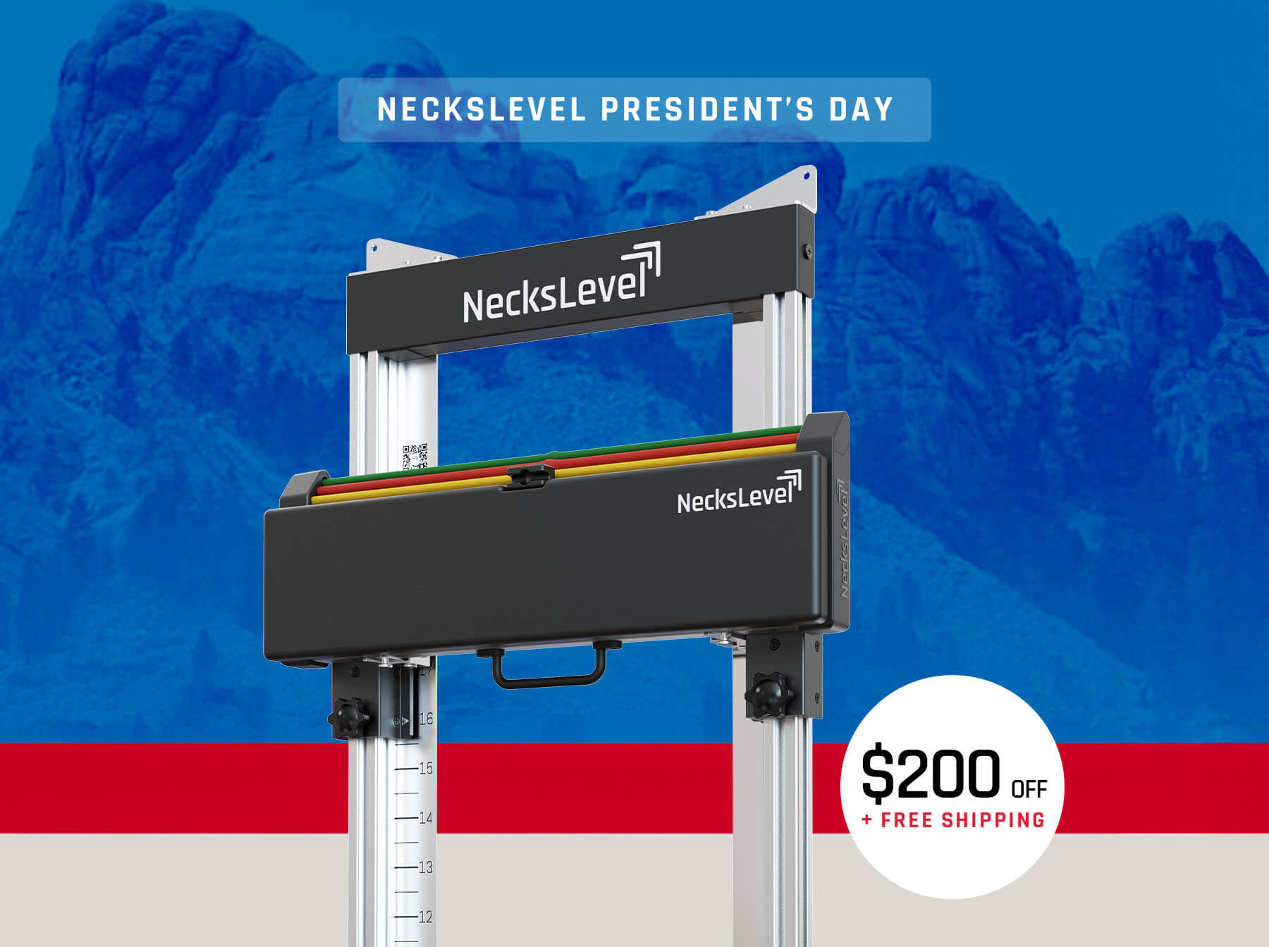 Black and blue exercise equipment called Neckslevel, designed for neck training and stretching.